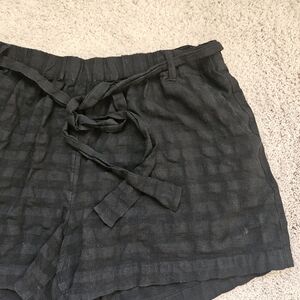 Disturbia Black Checked Pattern Tie Waist Size US 14 Goth Alt Casual Stretchy